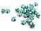 30 9mm Peppermint Polymer Clay Green and White Christmas Small Loose Coin Beads